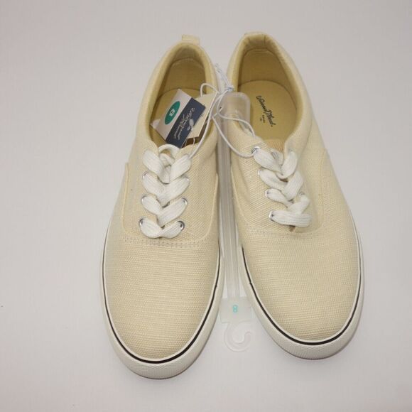 NEW Universal Thread Women's Molly Canvas Low Top Lace Up Sneakers Size 8 Yellow - Picture 1 of 6